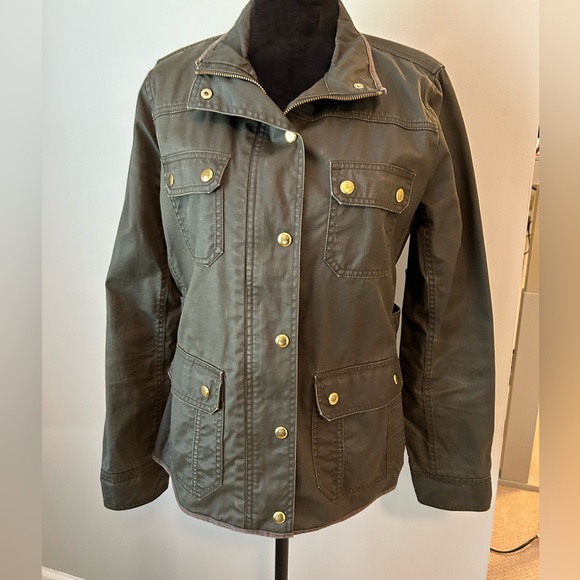 J. Crew Utility jacket. Resin coated twill field jacket. - Picture 4 of 14